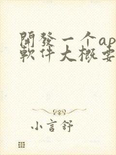 开发一个app软件大概要多少钱