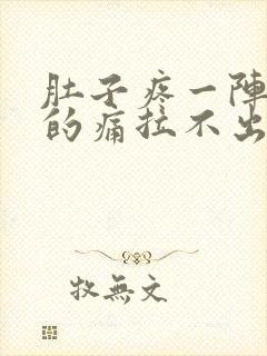 肚子疼一阵一阵的痛拉不出来