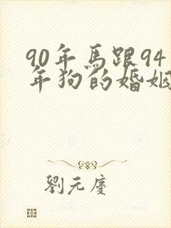 90年马跟94年狗的婚姻配吗封面