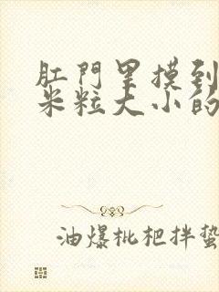 肛门里摸到一个米粒大小的硬疙瘩