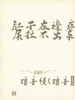 肚子左边疼想拉屎拉不出来怎么回事