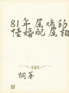 81年属鸡的最佳婚配属相封面
