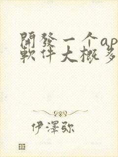 开发一个app软件大概多少钱