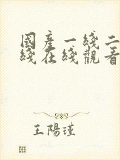 国产一线二线三线在线观看