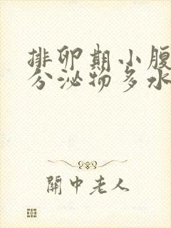 排卵期小腹胀痛分泌物多水状封面