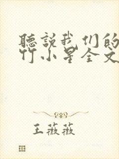 听说我们的热恋竹小星全文免费阅读封面