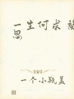 一生何求 兰思思