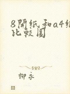 8开纸和a4纸比较图
