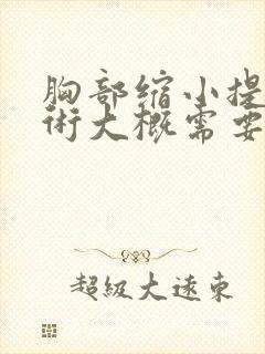 胸部缩小提升手术大概需要多少钱