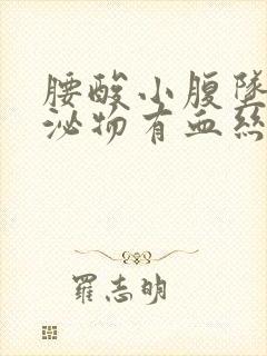 腰酸小腹坠疼分泌物有血丝封面