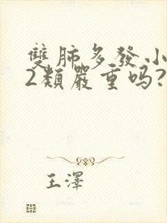 双肺多发小结节2类严重吗?