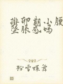 排卵期小腹会有坠胀感吗