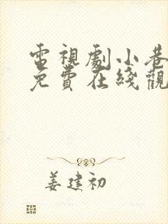 电视剧小巷人家免费在线观看完整版封面