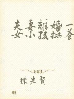 夫妻离婚一男一女小孩抚养权怎么判封面