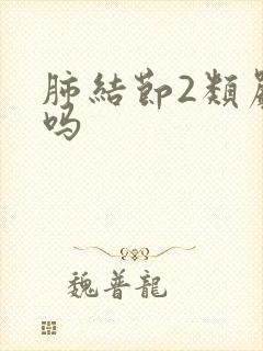 肺结节2类严重吗