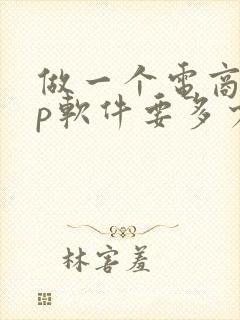 做一个电商app软件要多少钱封面