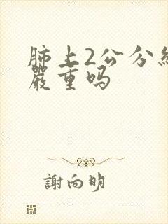 肺上2公分结节严重吗