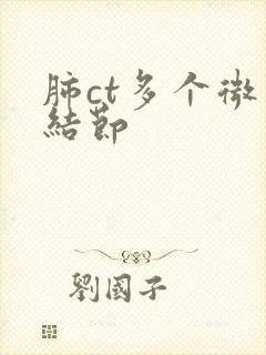 肺ct多个微小结节