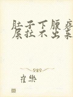 肚子下腹疼想拉屎拉不出来怎么回事