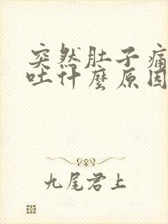 突然肚子痛还想吐什么原因