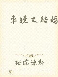车晓又结婚了吗封面