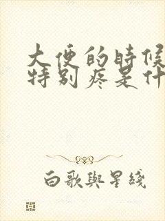 大便的时候肚子特别疼是什么原因