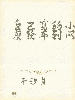 自己写的小说怎么发布到网上赚钱呢