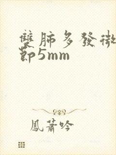 双肺多发微小结节5mm