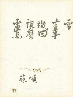 电视机有雪花是怎么回事