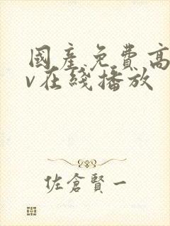 国产免费高清av在线播放