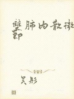 双肺内散微小结节