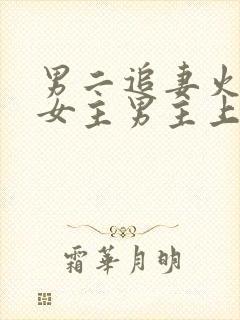 男二追妻火葬场女主男主上位现言