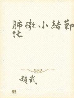 肺微小结节伴钙化