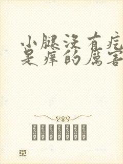 小腿没有疙瘩只是痒的厉害是怎么回事