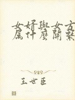 女婿与女方母亲属什么关系