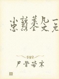 小说叶凡一门十忠烈全文免费