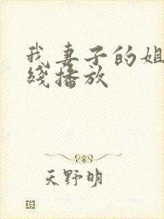 我妻子的姐姐在线播放