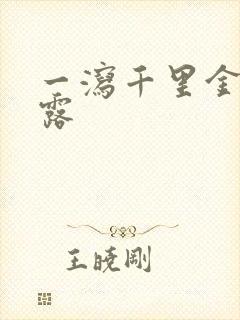 一泻千里金银花露封面