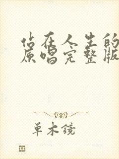 站在人生的路口原唱完整版