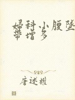 妇科小腹坠胀白带增多