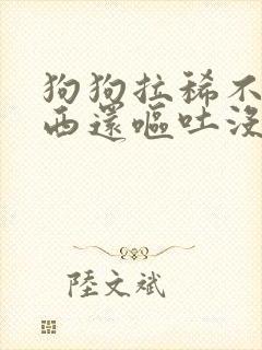 狗狗拉稀不吃东西还呕吐没精神怎么办