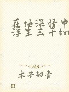 在他深情中陨落浮生三千txt封面