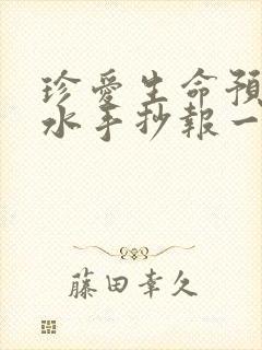 珍爱生命预防溺水手抄报一等奖