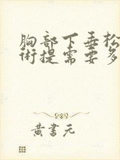 胸部下垂松弛手术提需要多少钱