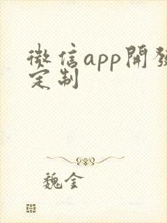 微信app开发定制