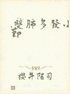 .双肺多发小结节封面