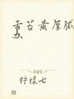 舌苔黄厚腻怎么办