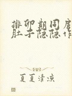 排卵期同房后小肚子隐隐作痛,后腰发酸封面