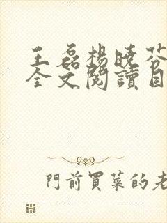 王磊杨晓芬后妈全文阅读目录