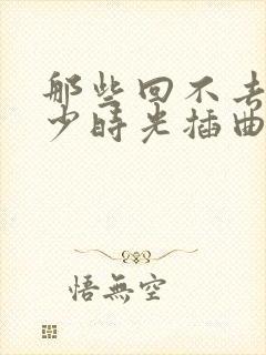 那些回不去的年少时光插曲